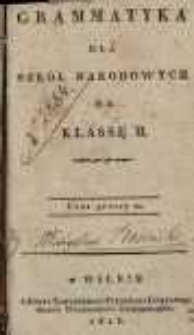 Grammatyka dla szk&oacute;ł narodowych na klassę II.