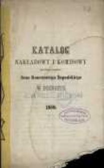Katalog nakładowy i komisowy księgarni Jana Konstantego Żupańskiego w Poznaniu. 1858
