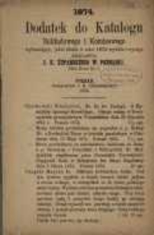 Katalog nakładowy i komisowy księgarni Jana Konstantego Żupańskiego w Poznaniu. 1874