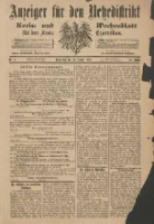 Anzeiger f&uuml;r den Netzedistrikt Kreis- und Wochenblatt f&uuml;r den Kreis Czarnikau 1900.01.11 Jg.48 Nr4
