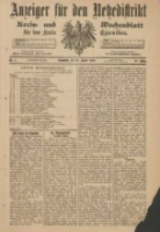 Anzeiger f&uuml;r den Netzedistrikt Kreis- und Wochenblatt f&uuml;r den Kreis Czarnikau 1900.01.13 Jg.48 Nr5