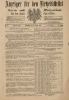 Anzeiger f&uuml;r den Netzedistrikt Kreis- und Wochenblatt f&uuml;r den Kreis Czarnikau 1900.01.18 Jg.48 Nr7