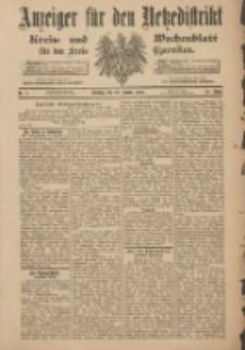 Anzeiger f&uuml;r den Netzedistrikt Kreis- und Wochenblatt f&uuml;r den Kreis Czarnikau 1900.01.23 Jg.48 Nr9