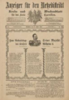 Anzeiger f&uuml;r den Netzedistrikt Kreis- und Wochenblatt f&uuml;r den Kreis Czarnikau 1900.01.27 Jg.48 Nr11