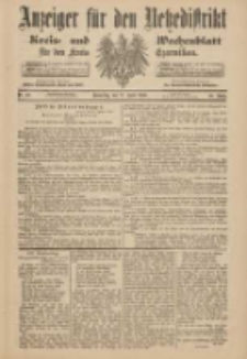 Anzeiger f&uuml;r den Netzedistrikt Kreis- und Wochenblatt f&uuml;r den Kreis Czarnikau 1900.04.12 Jg.48 Nr43