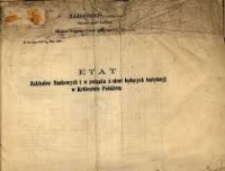 Etat Zakład&oacute;w Naukowych i w związku z niemi będących instytucyj w Kr&oacute;lestwie Polskiem