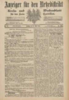 Anzeiger f&uuml;r den Netzedistrikt Kreis- und Wochenblatt f&uuml;r den Kreis Czarnikau 1900.05.15 Jg.48 Nr56