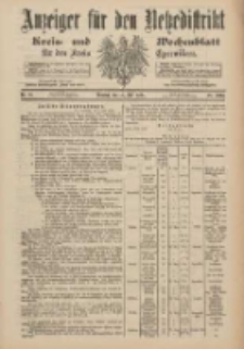 Anzeiger f&uuml;r den Netzedistrikt Kreis- und Wochenblatt f&uuml;r den Kreis Czarnikau 1900.07.10 Jg.48 Nr78