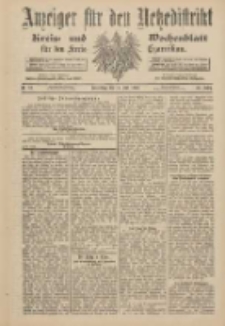 Anzeiger f&uuml;r den Netzedistrikt Kreis- und Wochenblatt f&uuml;r den Kreis Czarnikau 1900.07.19 Jg.48 Nr82