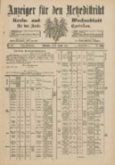 Anzeiger für den Netzedistrikt Kreis- und Wochenblatt für den Kreis Czarnikau 1900.08.09 Jg.48 Nr91