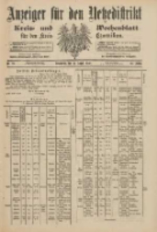 Anzeiger f&uuml;r den Netzedistrikt Kreis- und Wochenblatt f&uuml;r den Kreis Czarnikau 1900.08.11 Jg.48 Nr92