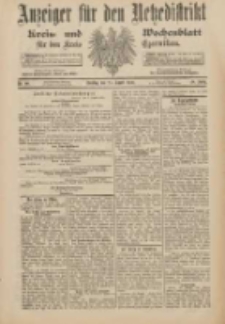 Anzeiger f&uuml;r den Netzedistrikt Kreis- und Wochenblatt f&uuml;r den Kreis Czarnikau 1900.08.28 Jg.48 Nr99