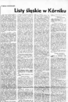 Listy śląskie w Kórniku