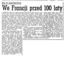 We Francji przed 100 laty