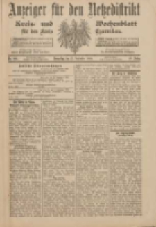 Anzeiger f&uuml;r den Netzedistrikt Kreis- und Wochenblatt f&uuml;r den Kreis Czarnikau 1900.09.13 Jg.48 Nr106