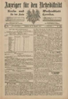 Anzeiger f&uuml;r den Netzedistrikt Kreis- und Wochenblatt f&uuml;r den Kreis Czarnikau 1900.09.15 Jg.48 Nr107