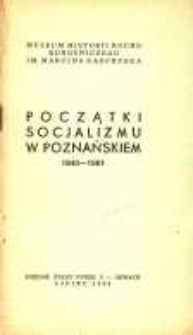 Gospodarcze i społeczno-polityczne warunki narodzin socjalizmu w Wielkopolsce