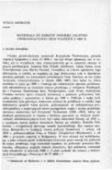 Materiały do dziej&oacute;w pruskiej polityki germanizacyjnej ziem polskich z 1886 r.