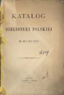 Katalog Biblioteki Polskiej w Rumunii