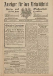 Anzeiger f&uuml;r den Netzedistrikt Kreis- und Wochenblatt f&uuml;r den Kreis Czarnikau 1900.09.22 Jg.48 Nr110