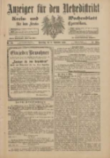 Anzeiger für den Netzedistrikt Kreis- und Wochenblatt für den Kreis Czarnikau 1900.09.27 Jg.48 Nr112