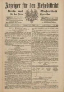 Anzeiger f&uuml;r den Netzedistrikt Kreis- und Wochenblatt f&uuml;r den Kreis Czarnikau 1900.10.13 Jg.48 Nr119