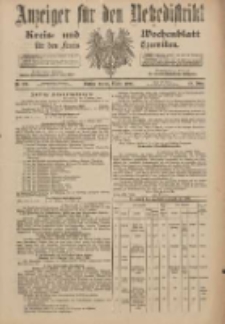 Anzeiger f&uuml;r den Netzedistrikt Kreis- und Wochenblatt f&uuml;r den Kreis Czarnikau 1900.10.30 Jg.48 Nr126