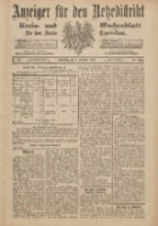 Anzeiger f&uuml;r den Netzedistrikt Kreis- und Wochenblatt f&uuml;r den Kreis Czarnikau 1900.11.01 Jg.48 Nr127