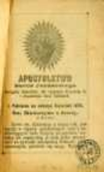 Apostolstwo Serca Jezusowego : związek katolicki dla tryumfu Kościoła Ś. i zbawienia dusz ludzkich. Kwiecień 1876