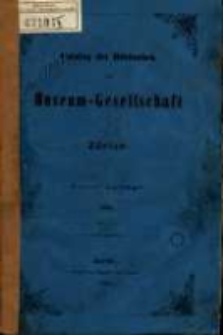 Catalog der Bibliothek der Museum-Gesellschaft in Z&uuml;rich
