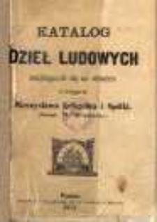 Katalog dzieł ludowych znajdujących się na składzie w księgarni Mieczysława Leitgebra i Sp&oacute;łki (Poznań, Plac Wilhelmowski)