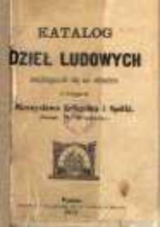 Katalog dzieł ludowych znajdujących się na składzie w księgarni Mieczysława Leitgebra i Spółki (Poznań, Plac Wilhelmowski)