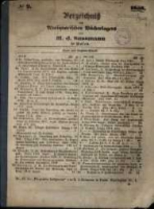 No. 9.. Verzeichniss des Antiquarischen Bücherlagers von H. J. Sussmann in Posen