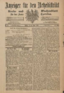Anzeiger f&uuml;r den Netzedistrikt Kreis- und Wochenblatt f&uuml;r den Kreis Czarnikau 1901.01.29 Jg.49 Nr12