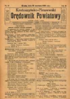 Krotoszyńsko - Pleszewski Orędownik Powiatowy 1929.06.12 R.56 Nr47