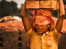 A brick field child