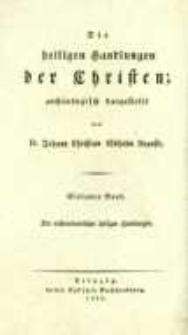 Die Heiligen Handlungen der Christen arch&auml;ologische dargestellet. Bd.7 Die ausserordentlichen heiligen Handlungen