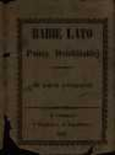 Babie lato panny Dziubińskiej : nie babom poświęcone.