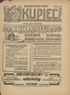 Kupiec: największe i najstarsze polskie pismo kupiecko-przemysłowe: centralny organ urzędowy Związku Towarzystw Kupieckich byłej dzielnicy pruskiej 1920.07.06 R.14 Nr27
