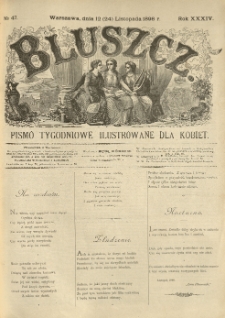 Bluszcz. Pismo tygodniowe ilustrowane dla kobiet. 1898.11.12 (24) R.34 nr47