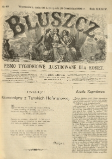 Bluszcz. Pismo tygodniowe ilustrowane dla kobiet. 1898.11.26 (12.08) R.34 nr49