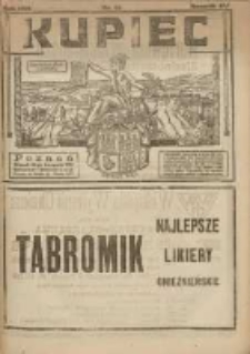 Kupiec: największe i najstarsze polskie pismo kupiecko-przemysłowe: centralny organ urzędowy Związku Towarzystw Kupieckich byłej dzielnicy pruskiej 1921.11.15 R.15 Nr46