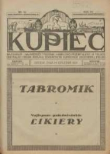 Kupiec: najstarszy i największy Tygodnik Handlowo - Przemysłowy w Polsce; Centralny Organ Związku Towarzystw Kupieckich Zachodniej Polsk 1921.12.14 R.15 Nr50