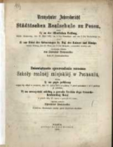 Jahresbericht f&uuml;r die St&auml;dtische Realschule zu Posen womit zu der &ouml;ffentlichen Pr&uuml;fung ... R. 19. 1872