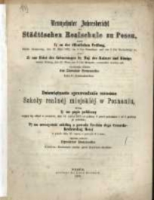 Jahresbericht für die Städtische Realschule zu Posen womit zu der öffentlichen Prüfung ... R. 19. 1872