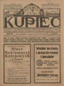 Kupiec: najstarszy i największy Tygodnik Handlowo - Przemysłowy w Polsce; centralny organ Związku Towarzystw Kupieckich Zachodniej Polski 1922.06.08 R.16 Nr23