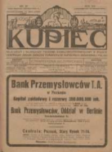 Kupiec: najstarszy i największy Tygodnik Handlowo - Przemysłowy w Polsce; centralny organ Związku Towarzystw Kupieckich Zachodniej Polski 1922.06.29 R.16 Nr26