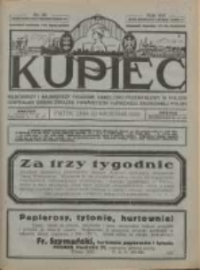 Kupiec: najstarszy i największy Tygodnik Handlowo - Przemysłowy w Polsce; centralny organ Związku Towarzystw Kupieckich Zachodniej Polski; Po Targach Wschodnich 1922.09.22 R.16 Nr38