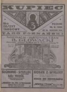 Kupiec: największe i najstarsze polskie pismo kupiecko-przemysłowe; III Targ Poznański. Trzeci zeszyt targowy 1923.05.10 R.17 Nr18