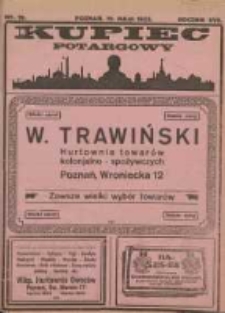 Kupiec Potargowy: największe i najstarsze polskie pismo kupiecko-przemysłowe; III Targ Poznański. Trzeci zeszyt targowy 1923.05.19 R.17 Nr19